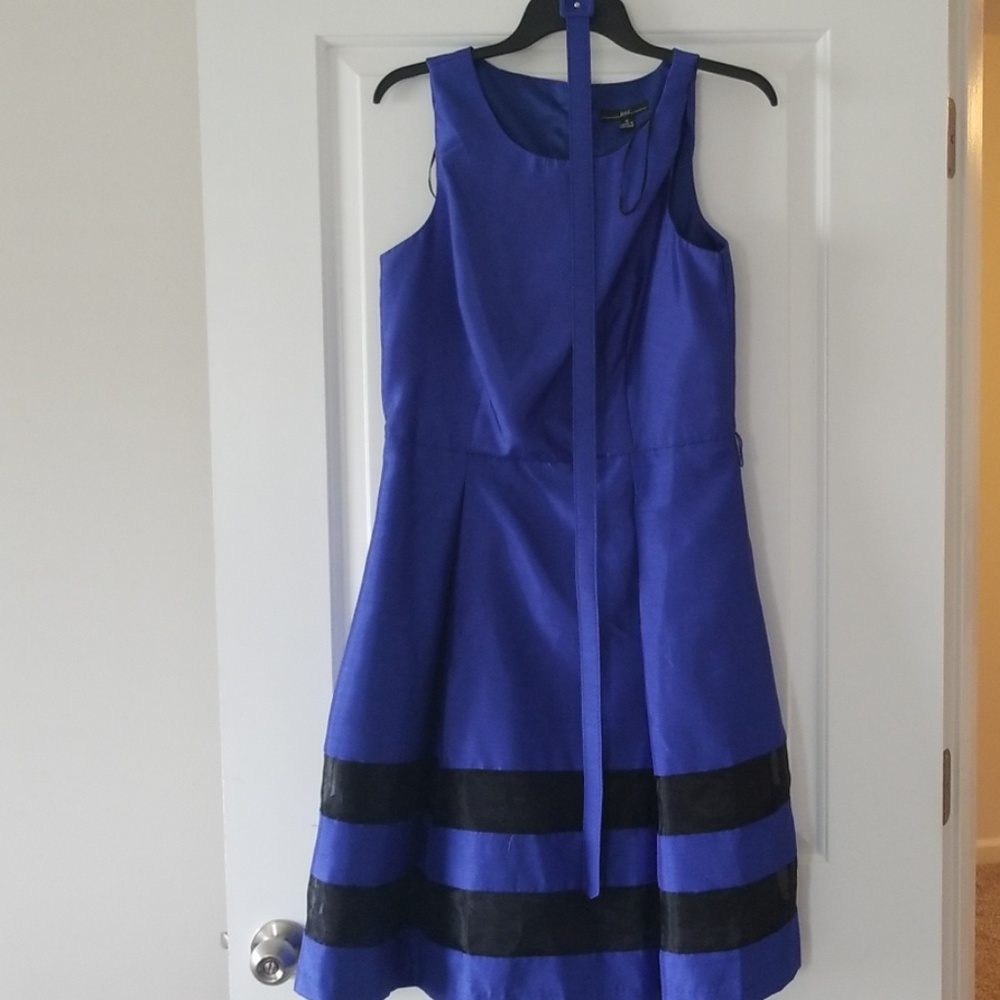 Royal Blue and Black R&K Dress